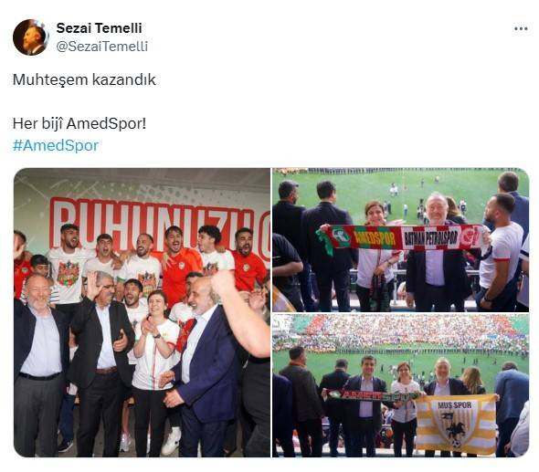 Amedspor'a tebrik mesajları: Bu şehir büyük kaptana sözünü tuttu - Resim: 10